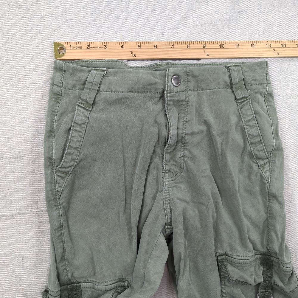 American Eagle Pants Womens 0 Khaki Green Super High Rise Baggy Wide Leg Cargo - Picture 7 of 16